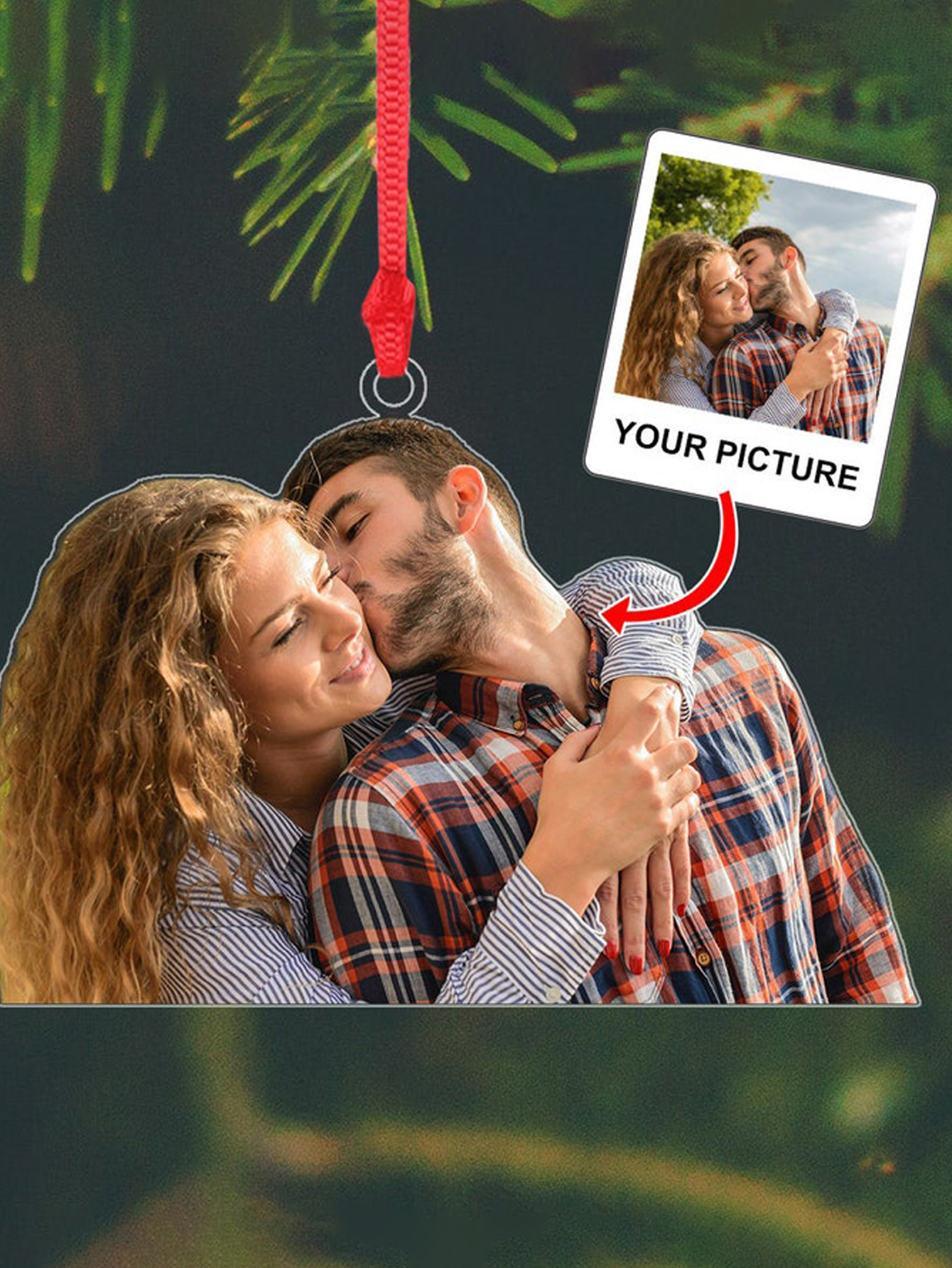 Customized Acrylic Photo Hanging Ornament
